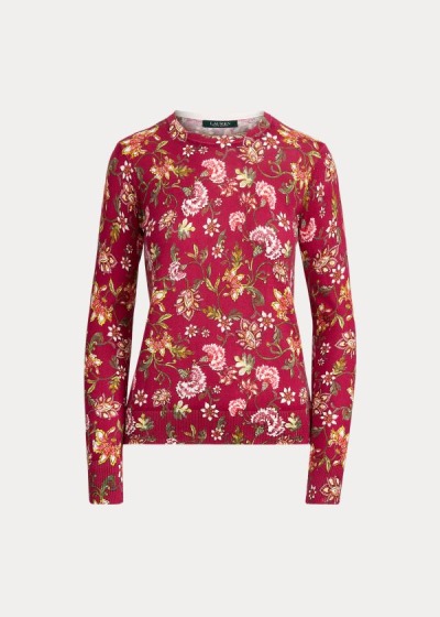 Sueter Ralph Lauren Mujer Fucsia Claro / Multicolor - Floral Cotton-Blend - LXEUN4971